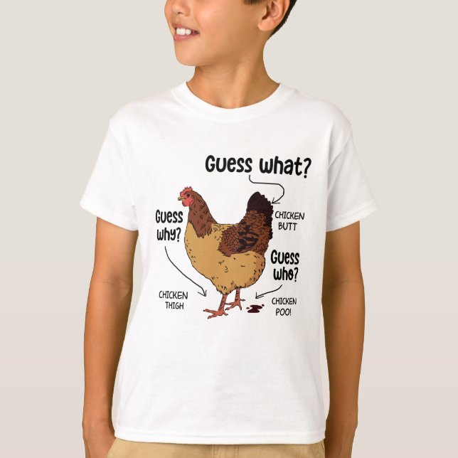 Gissa vilken knut från kyckling, ynklig Chicken Äl T Shirt (Framsida)