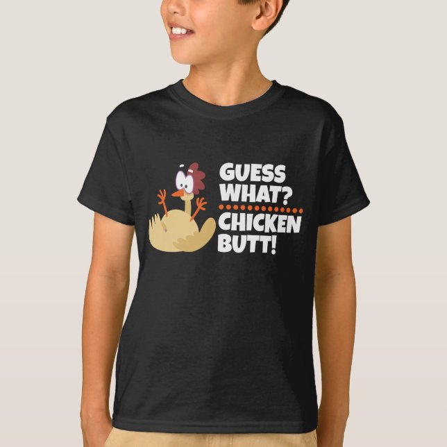 Gissa vilken kyckling? Lustigt T-Shirt! T Shirt (Framsida)