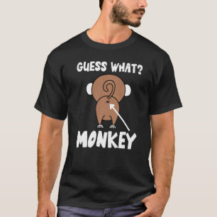 Gissa vilken Monkey Butt-nyckelns Butts Monkey-Jok T Shirt