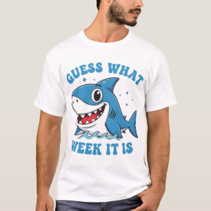 Gissa Vilken Vecka Det Är Rolig Haj Medvetenhet Oc T Shirt