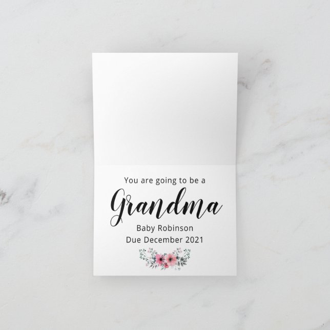 Gissa vilket aviseringskort för Gravid Meddelande (Inuti)