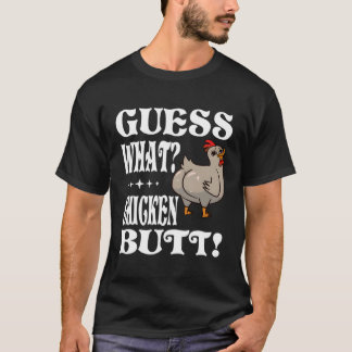 Gissa W Chicken Butt Farmer Chicken T Shirt