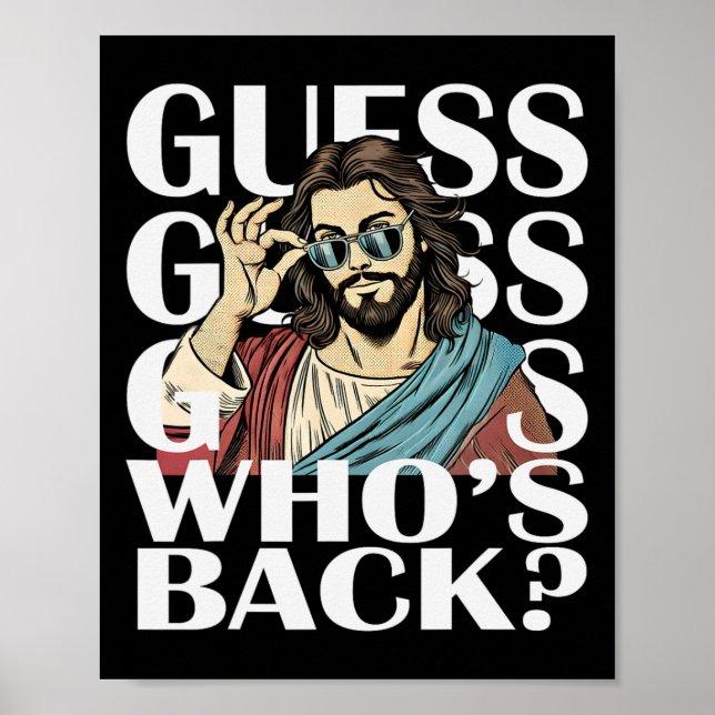 gissa Whos Byck Jesus Påsk Tee Religiösa Catholi Poster (Framsidan)