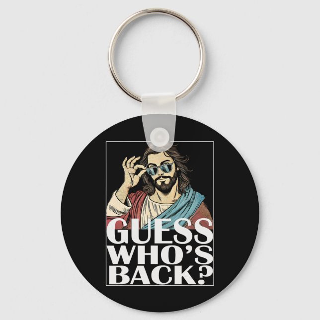 Gissa Whos Byck Jesus Påsk Tee Religiösa Graphic Nyckelring (Framsida)