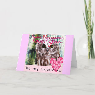Gissning som älskar dig ugglavalentineskortet helgkort