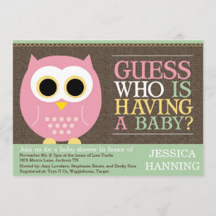 Gissning som baby showerinbjudan inbjudningar