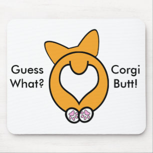 Gissning vad? Corgiända! Musmatta