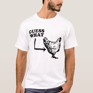 Gissning vilken roliga höna för feg ända t shirt