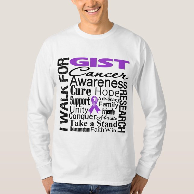 GISTcancermedvetenheten går Tee Shirt (Framsida)