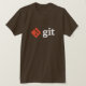 Git T-tröja (bruntet) T Shirt (Design framsida)