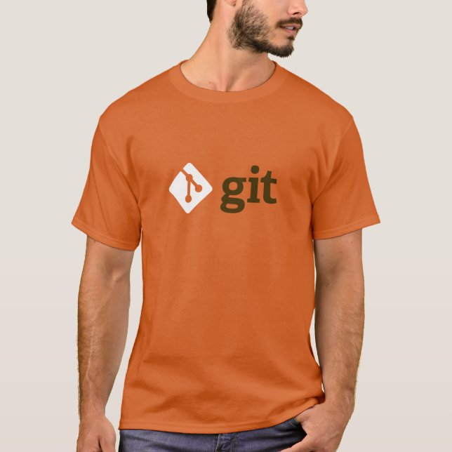 Git T-tröja (orangen) T Shirt (Framsida)