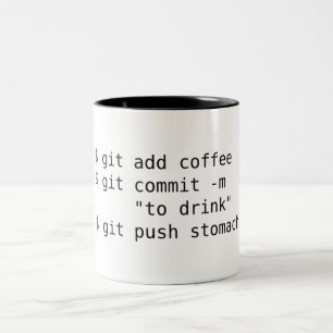 Git tillfogar kaffemuggen Två-Tonad mugg