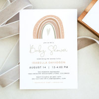 GITA Pastel Rainbow Baby Shower-inbjudan