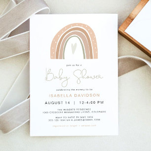 GITA Pastel Rainbow Baby Shower-inbjudan Inbjudningar