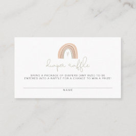 GITA Pastel Rainbow Diaper Raffle Card Placeringskort