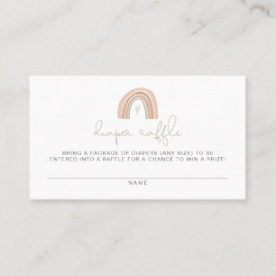 GITA Pastel Rainbow Diaper Raffle Card Placeringskort