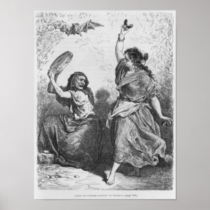 Gitana från Granada som dansar zorongoen Poster
