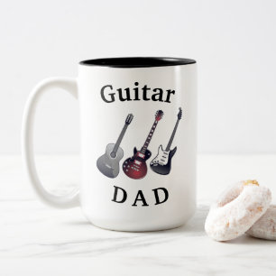 "GITAR-PAPPA" Akustisk & Elektrisk Fars Dag Två-Tonad Mugg