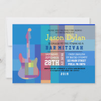 GITARBLUES Musikbar Batmitzvah-inbjudan