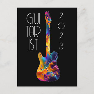 GITARIST 2023 FÄRGRIKT GITARBAND PRESENT VYKORT