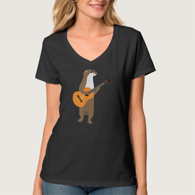 Gitaristisk konst av andra djurbarn t shirt (Framsida)