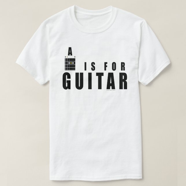 Gitarr-ackord A är för gitarr T Shirt (Design framsida)