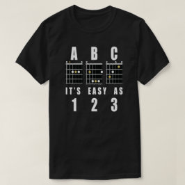 Gitarr-ackord ABC Det är lätt som 123 T Shirt