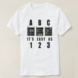 Gitarr Ackord ABC Det är lika lätt som 123 T Shirt