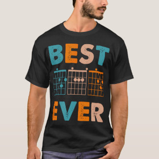 Gitarr Ackord Spelare Lärare Bästa Pappa Någonsin T Shirt