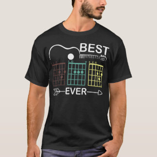 Gitarr Ackord Spelare Lärare Bästa Pappa Någonsin T Shirt