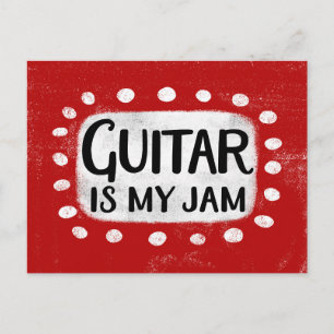 Gitarr är min Jam Postkort Vykort