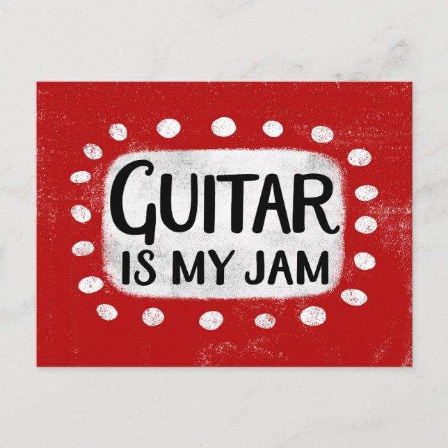 Gitarr är min Jam Postkort Vykort (Framsida)