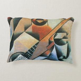 Gitarr (Banjo) och Glasögon, Juan Gris, Vintage Ar Prydnadskudde
