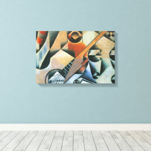 Gitarr (Banjo) och Glasögon, Juan Gris, Vintagekon Canvastryck