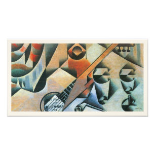 Gitarr (Banjo) och Glasögon, Juan Gris, Vintagekon Fototryck