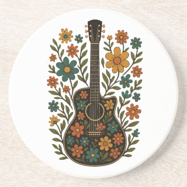 Gitarr & Blomdesigns Underlägg (Framsidan)
