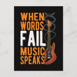 Gitarr Citat Gitarrist Inspirerande Musikälskare Vykort