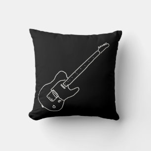 gitarr dekorationstanke kudde