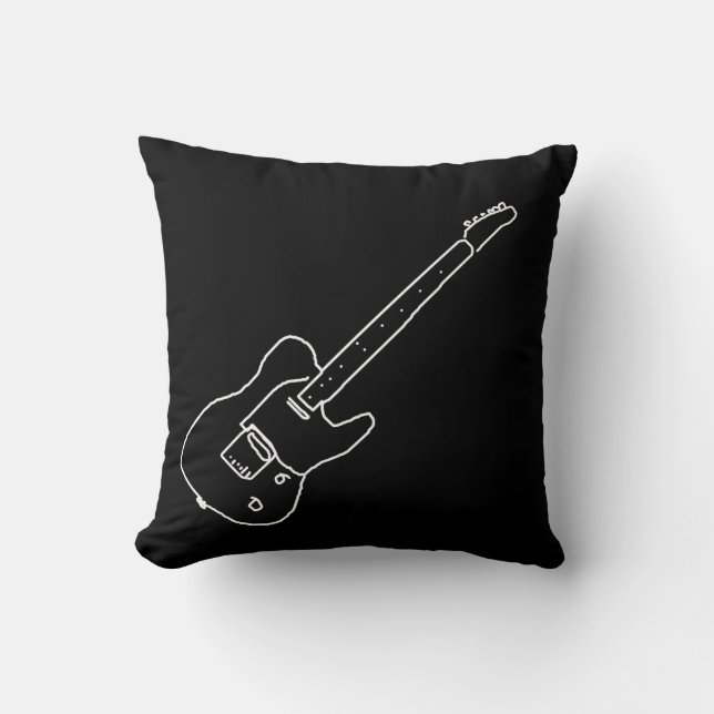 gitarr dekorationstanke kudde (Framsida)