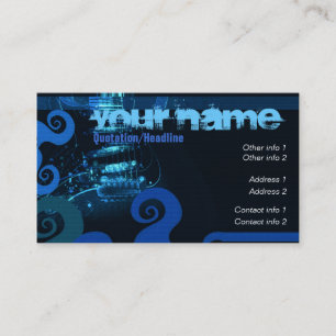 GITARR"ElectricBlue" visitkort