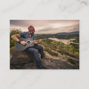 Gitarr- eller musikkursvisitkort visitkort