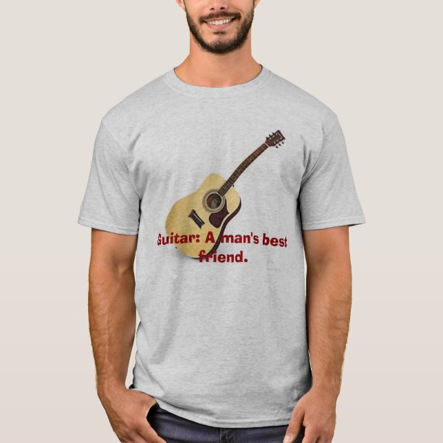 Gitarr: En man bäst friend. Tee Shirt (Framsida)