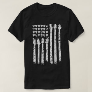 Gitarr Flag Picks Musik Konst T Shirt