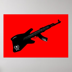 Gitarr för AK 47 Poster