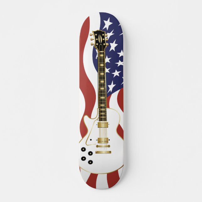 Gitarr för amerikansymbolselkraft skateboard bräda 20 cm (Framsida)