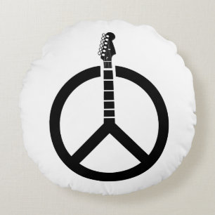 Gitarr Fredstecken Rund Kudde