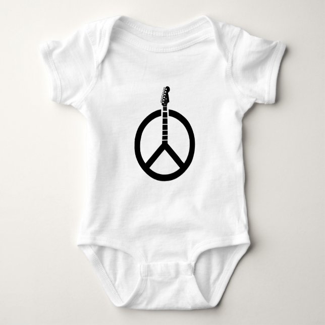 Gitarr Fredstecken T Shirt (Framsida)