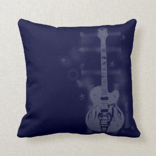 Gitarr Grafik Blå Kuddar