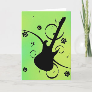 Gitarr gratulationskort kort