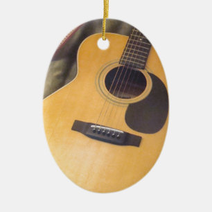 gitarr julgransprydnad keramik